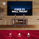 Ellies Solid series Fixed Tv Wall Mount For 32" - 55" TVs - Image 10