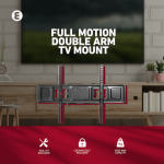 Ellies Solid series Full Motion Double Arm Mount 37"-86"TVs - Image 17