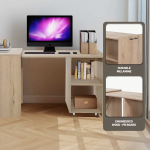 Everfurn Adaptive Desk - Brown - Image 3