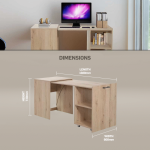 Everfurn Adaptive Desk - Brown - Image 4