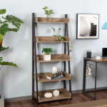 Everfurn Aegla 5-Tier Bookshelf - High Pressure Laminate with Powder-Coated Frame - Image 5