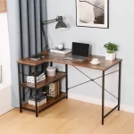 Everfurn Anthony L-Shaped Corner Work Desk - Steel Frame - Image 12