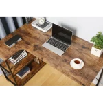 Everfurn Anthony L-Shaped Corner Work Desk - Steel Frame - Image 6