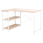 Everfurn Anthony Work Desk - Light Oak and White Frame - Image 12