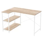Everfurn Anthony Work Desk - Light Oak and White Frame - Image 3