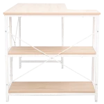 Everfurn Anthony Work Desk - Light Oak and White Frame - Image 8
