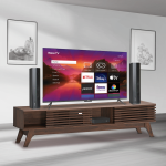 Everfurn Catalina Large TV Stand, High-Pressure Laminate, Solid Wood Legs, with Storage - Image 2