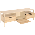 Everfurn Ellen TV Stand - Melamine - Powder-Coated Steel Frame - 2 Drawers - Storage Cabinet - Image 2