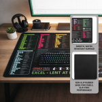 Everfurn Excel Hot Keys Large Desk Mat - Image 3