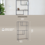 Everfurn Felix Bookshelf - Oak - Image 7