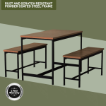 Everfurn Gwen Dining Set - Mahogany - Image 2