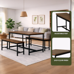 Everfurn Gwen Dining Set - Mahogany - Image 3