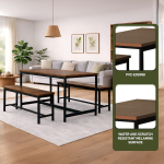 Everfurn Gwen Dining Set - Mahogany - Image 6