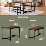 Everfurn Gwen Dining Set - Mahogany - Image 7