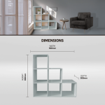 Everfurn Hexagon Bookshelf, High Pressure Laminate - Image 4