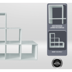 Everfurn Hexagon Bookshelf, High Pressure Laminate - Image 5