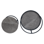 Everfurn Indus Nesting Coffee Table Marble Grey 2 - Piece - Image 3