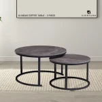 Everfurn Indus Nesting Coffee Table Marble Grey 2 - Piece - Image 4