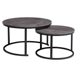 Everfurn Indus Nesting Coffee Table Marble Grey 2 - Piece - Image 5