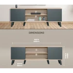 Everfurn Laurel TV Stand 1600w, Two Cupboards - Image 7