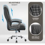 Everfurn Louis High Back Office Chair - Black - Image 5