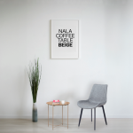 Everfurn Nala Side Table Beige, Painted MDF, Steel Frame - Image 6