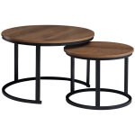 Everfurn Nile Nesting Coffee Table - Mahogany - 2-Piece - Image 2