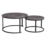 Everfurn Nile Nesting Coffee Table Marble, 2 Piece