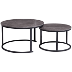 Everfurn Nile Nesting Coffee Table Marble, 2 Piece - Image 2