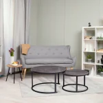 Everfurn Nile Nesting Coffee Table Marble, 2 Piece - Image 3