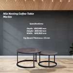 Everfurn Nile Nesting Coffee Table Marble, 2 Piece - Image 4