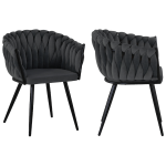 Everfurn Opulent Large Velvet Casual Chair - Grey - 2 Pack - Image 5