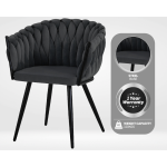 Everfurn Opulent Large Velvet Casual Chair - Grey - 2 Pack - Image 9