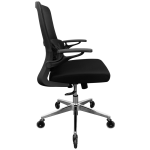 Everfurn Premium Dakota Mid Back Office Chair, Chromed Steel - Black - Image 2