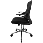 Everfurn Premium Dakota Mid Back Office Chair, Chromed Steel - Black - Image 7
