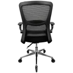 Everfurn Premium Dakota Mid Back Office Chair, Chromed Steel - Black - Image 8