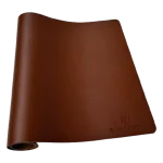 Everfurn Prime Faux Leather Desk Mat - Brown - Image 4
