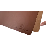 Everfurn Prime Faux Leather Desk Mat - Brown - Image 5
