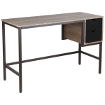 Everfurn Rampart Office Desk with Two Drawers, Powder-Coated Steel, Adjustable Feet