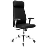 Everfurn Ruby High Back Office Chair, Chrome Metal Base