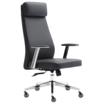 Everfurn Ruby High Back Office Chair, Chrome Metal Base - Image 3