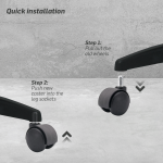 Everfurn Stealth Caster Wheel - 5 Pack - Image 5