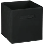 Everfurn Storeman Black, Collapsible Fabric Organiser Storage Basket - 10 Pack