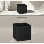Everfurn Storeman Black, Collapsible Fabric Organiser Storage Basket - 10 Pack - Image 10