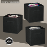 Everfurn Storeman Black, Collapsible Fabric Organiser Storage Basket - Single - Image 5