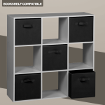 Everfurn Storeman Black, Collapsible Fabric Organiser Storage Basket - Single - Image 8