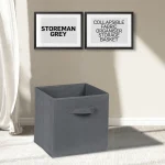 Everfurn Storeman Grey, Collapsible Fabric Organiser Storage Basket - 10 Pack - Image 3