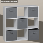 Everfurn Storeman Grey, Collapsible Fabric Organiser Storage Basket - Single - Image 3