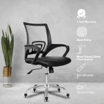 Everfurn Swift Mid Back Chair - Black - Image 4