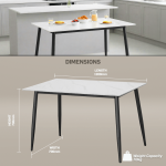 Everfurn Theo Dining Table - White, Box 1 of 2 - Image 4